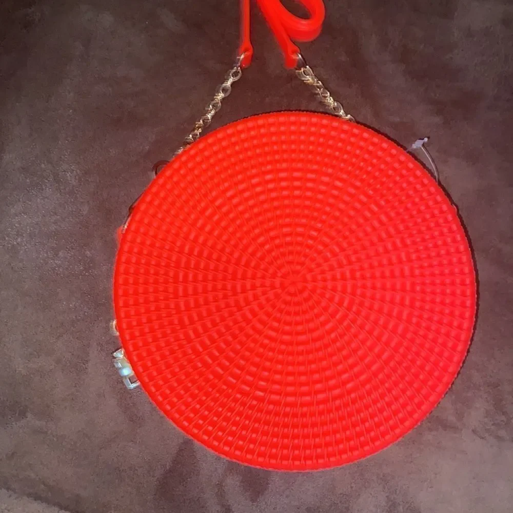 Neon Orange PVC Jelly Crossbody